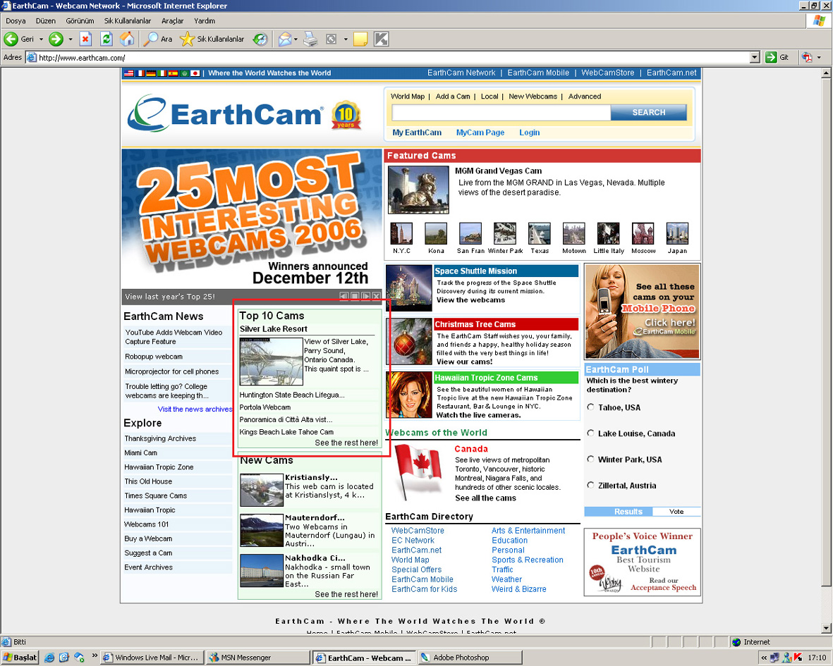 Web'deki Canlı Yayınlarımız Dünyada İlk 10'da