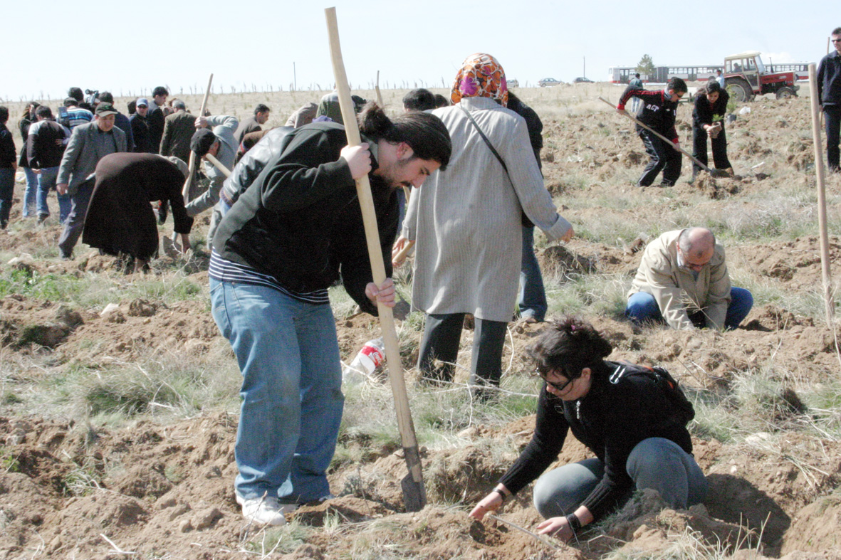 SALK Üyeleri İle Öğrenciler Kampüs'e Fidan Dikti