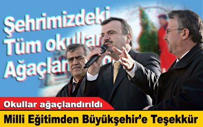 Konya'daki 234 Okul Bahçesi Ağaçlandırıldı
