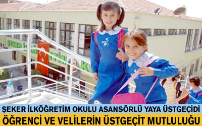 Şeker İlköğretim Okulu Yaya Üstgeçidi Hizmette