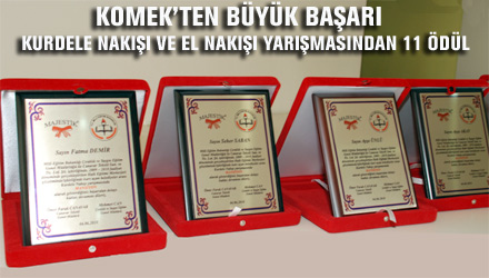 KOMEK'ten Büyük Başarı: Kurdele Nakışı ve El Nakışı Yarışmalarında 11 Ödül