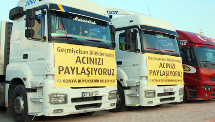 Konya, Van Halkının Yanında - 3 TIR Yardım Malzemesi Yola Çıktı