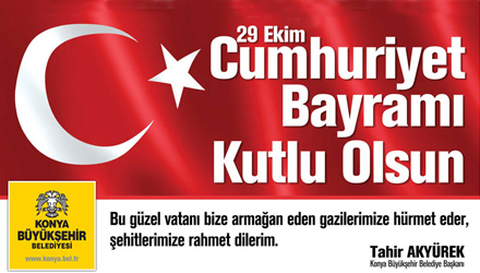 Başkan Akyürek'in Cumhuriyet Bayramı Mesajı