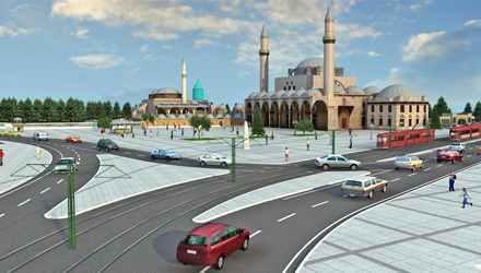 Mevlana Türbesi Önüne Meydan Yapılıyor
