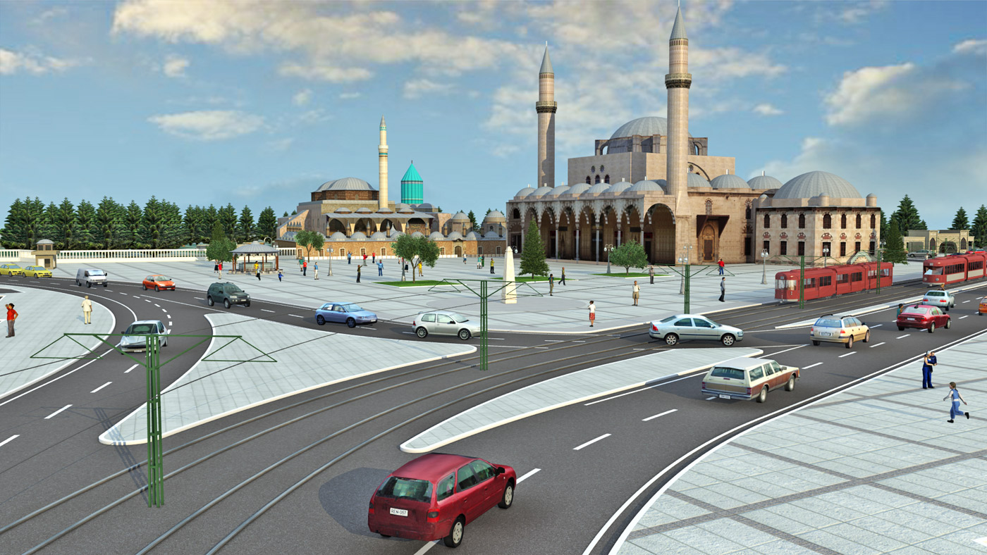 Mevlana Türbesi Önüne Meydan Yapılıyor