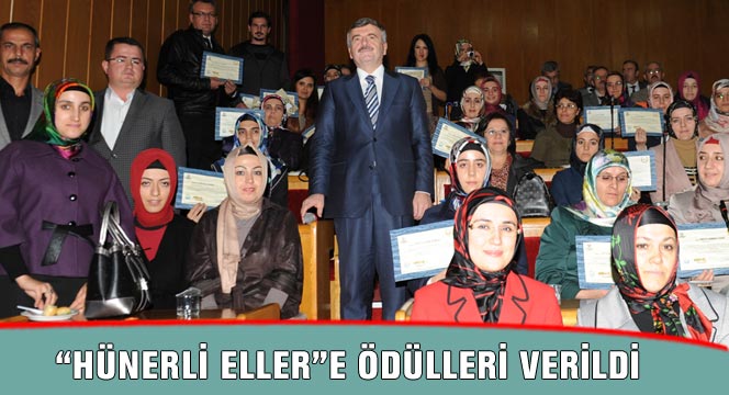 'Hünerli Eller'de Dereceye Girenlere Ödülleri Verildi