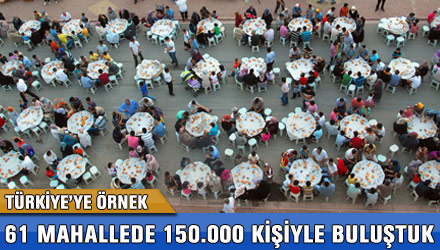 61 Mahallede 150.000 Kişiyle Buluştuk