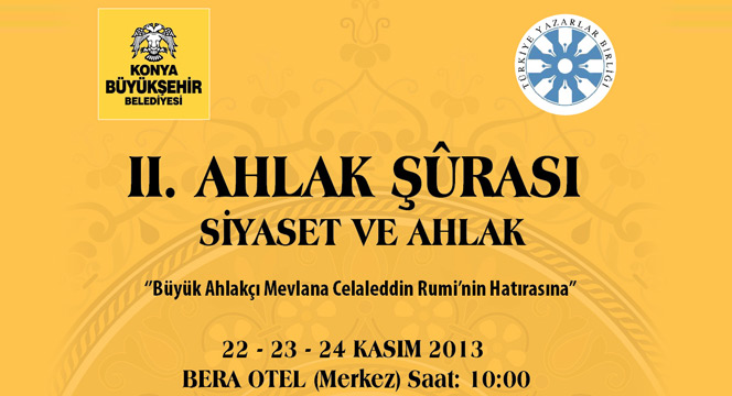 2. Ahlâk Şûrası 22-24 Kasım'da Konya'da Yapılacak