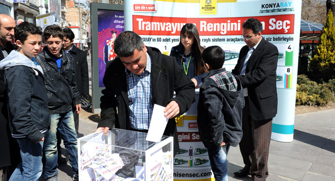 Yeni Tramvayların Rengini Konya Halkı Belirliyor