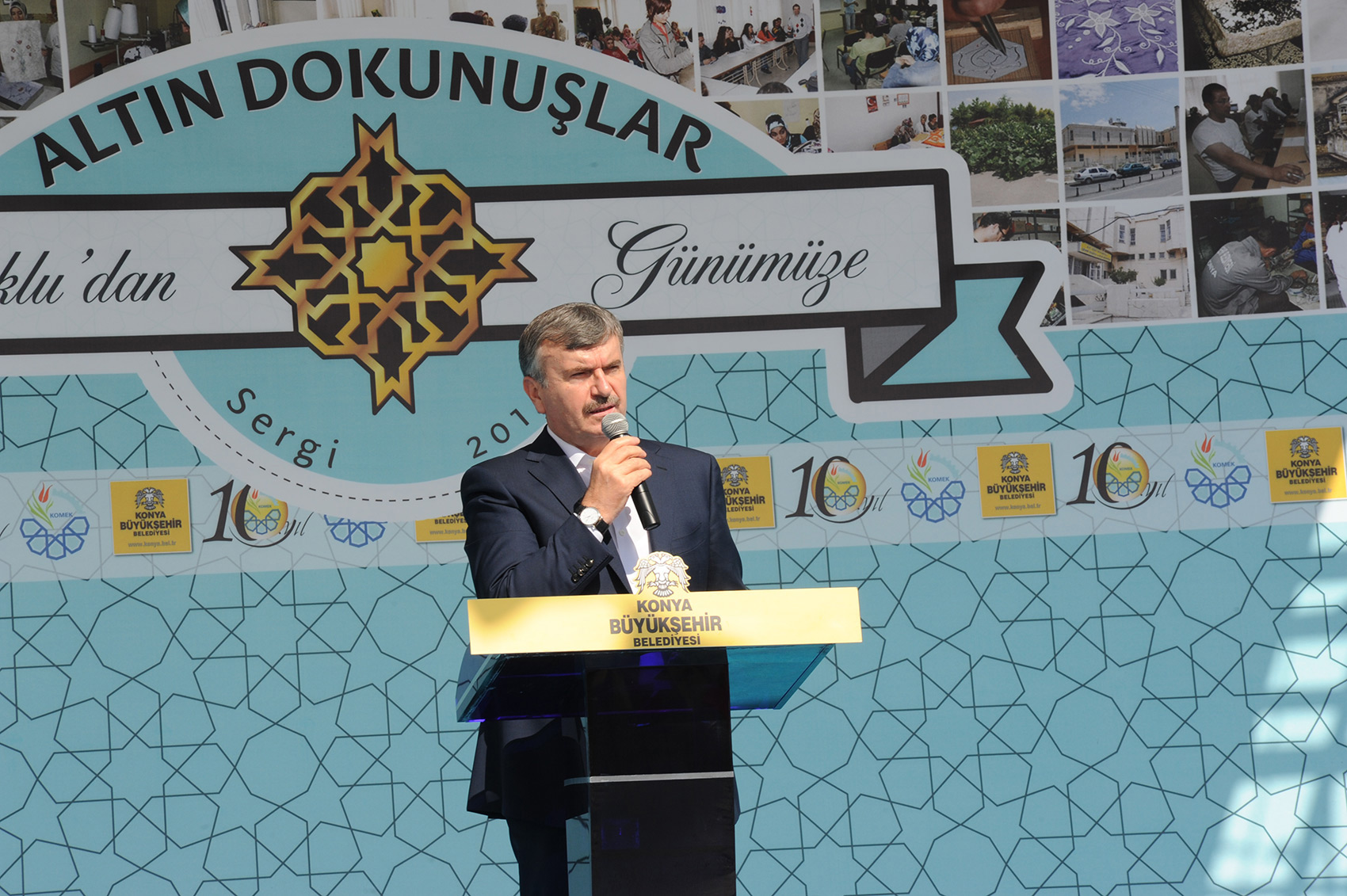 KOMEK 'Altın Dokunuşlar ' Selçuklu'dan Günümüze' Sergisi Açıldı