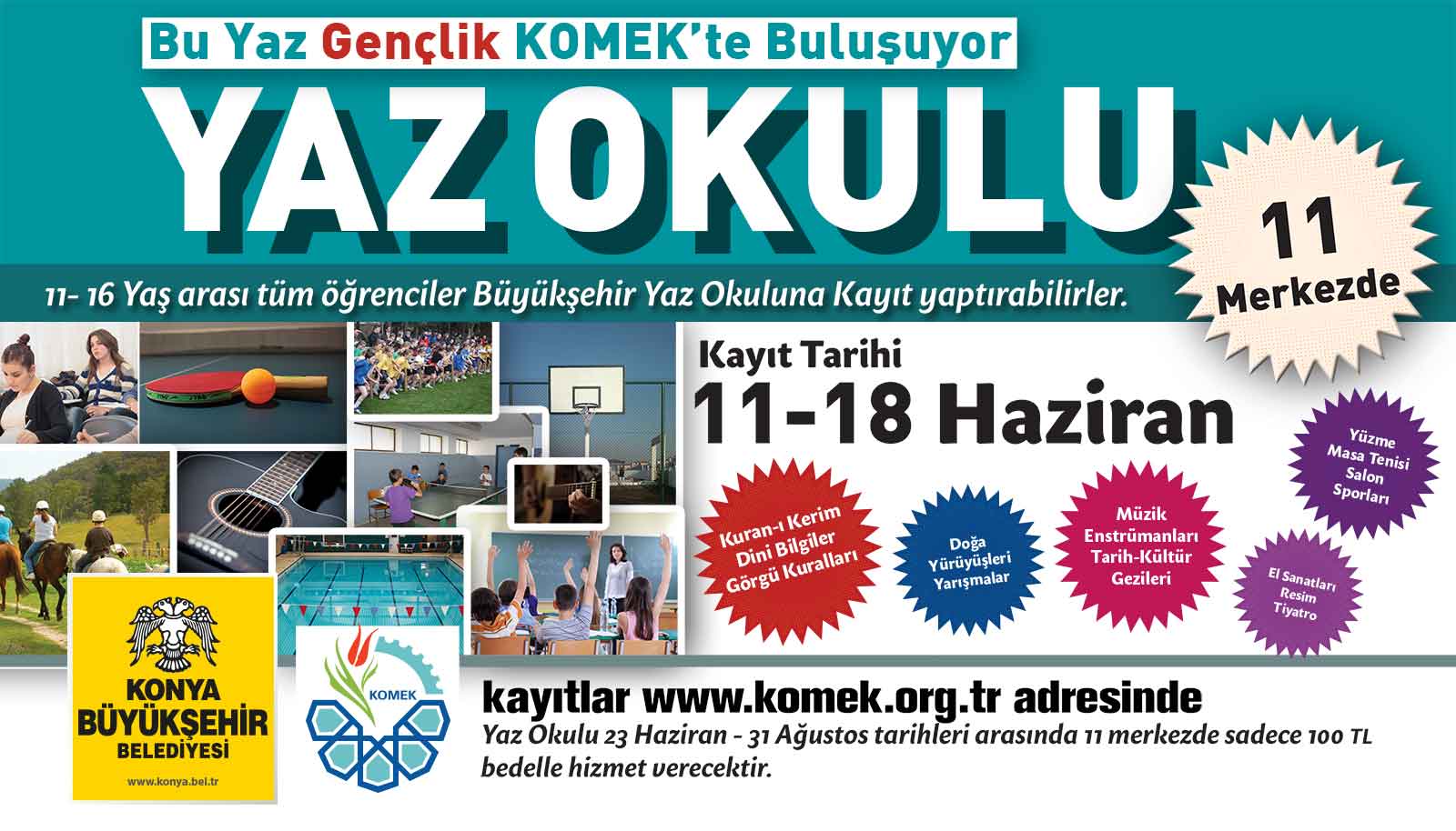 Gençlik KOMEK Yaz Okulu'nda Buluşacak