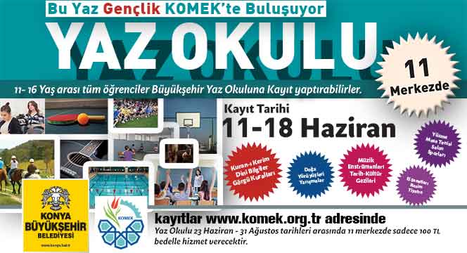 Gençlik KOMEK Yaz Okulu'nda Buluşacak