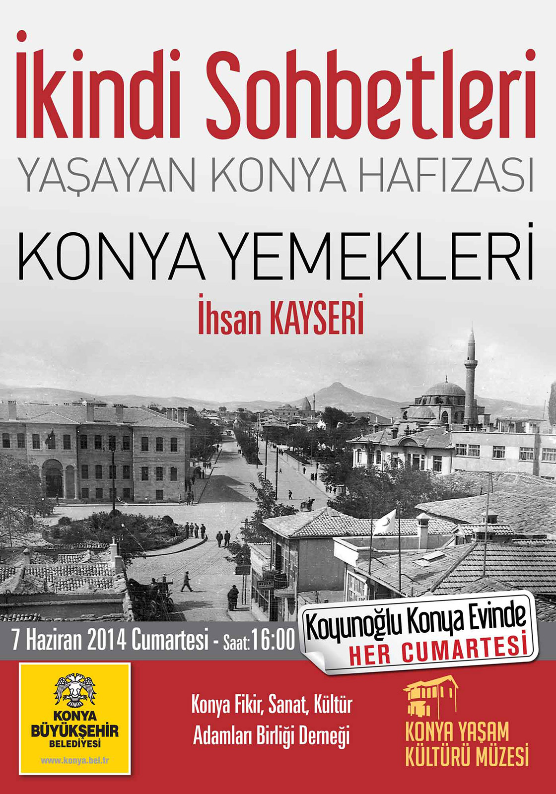İkindi Sohbetleri Her Cumartesi Konya Yaşam Kültürü Müzesi'nde