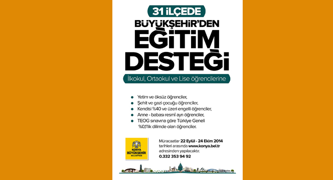 31 İlçede Büyükşehir'den Eğitim Desteği