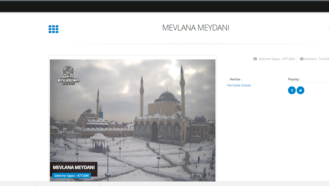 Konya'daki Kar Manzarası Şehir Kameraları İle İzleniyor