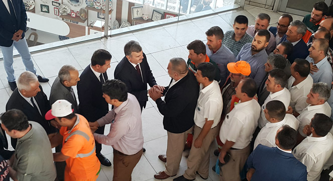 Başkan Akyürek Belediye Çalışanları İle Bayramlaştı