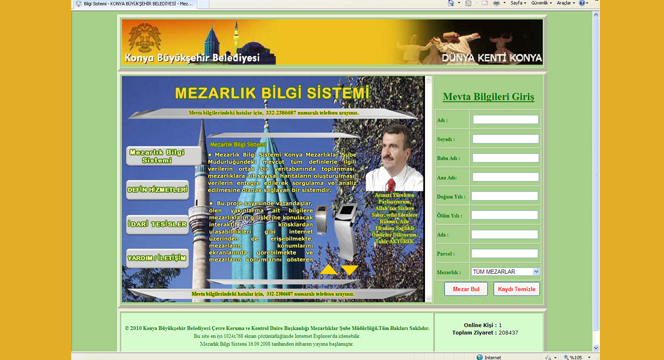Konya Mezarlık Bilgi Sistemi Tüm İlçelerde