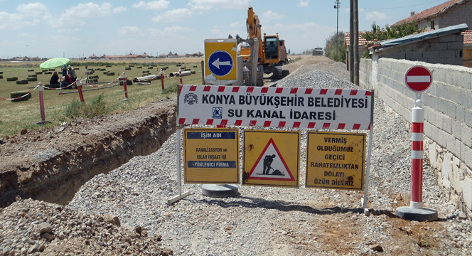 Cihanbeyli'de 3 Mahalleye 140 Km Kanalizasyon Şebekesi