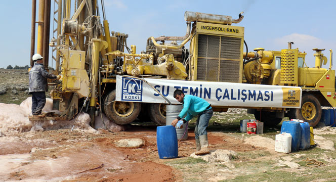 Cihanbeyli'nin İki Mahallesine Derin Su Kuyusu Açıldı