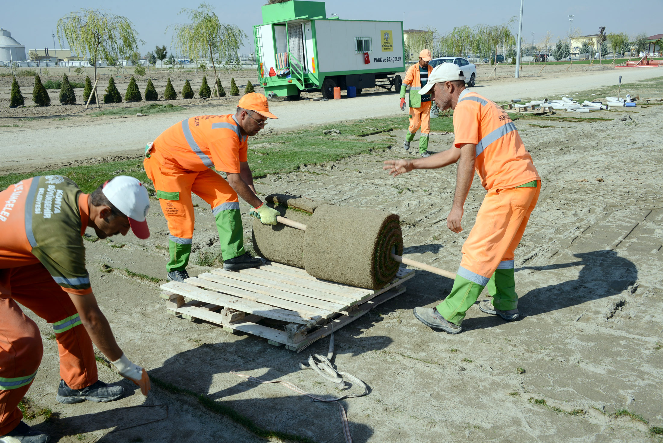 Rulo Çim Tesisi Ekonomiye Katkı Sağlıyor