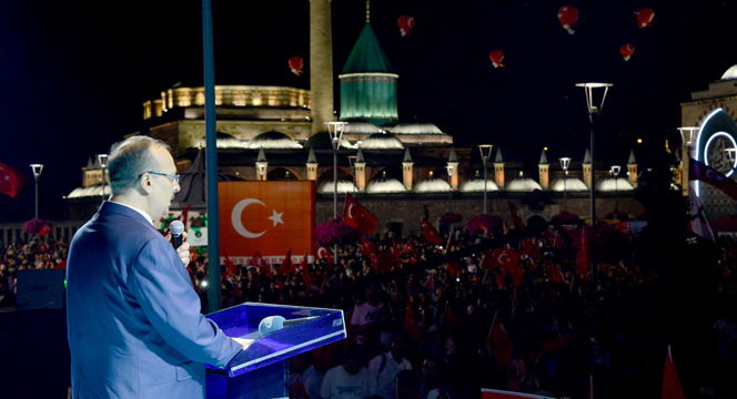 15 Temmuz'un Birinci Yılında Konya'da Yüzbinler Demokrasi Nöbetinde Buluştu