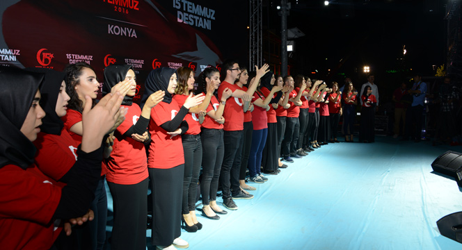 15 Temmuz'un Birinci Yılında Konya'da Yüzbinler Demokrasi Nöbetinde Buluştu