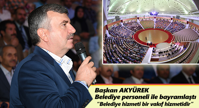 Başkan Akyürek, Belediye Personeliyle Bayramlaştı