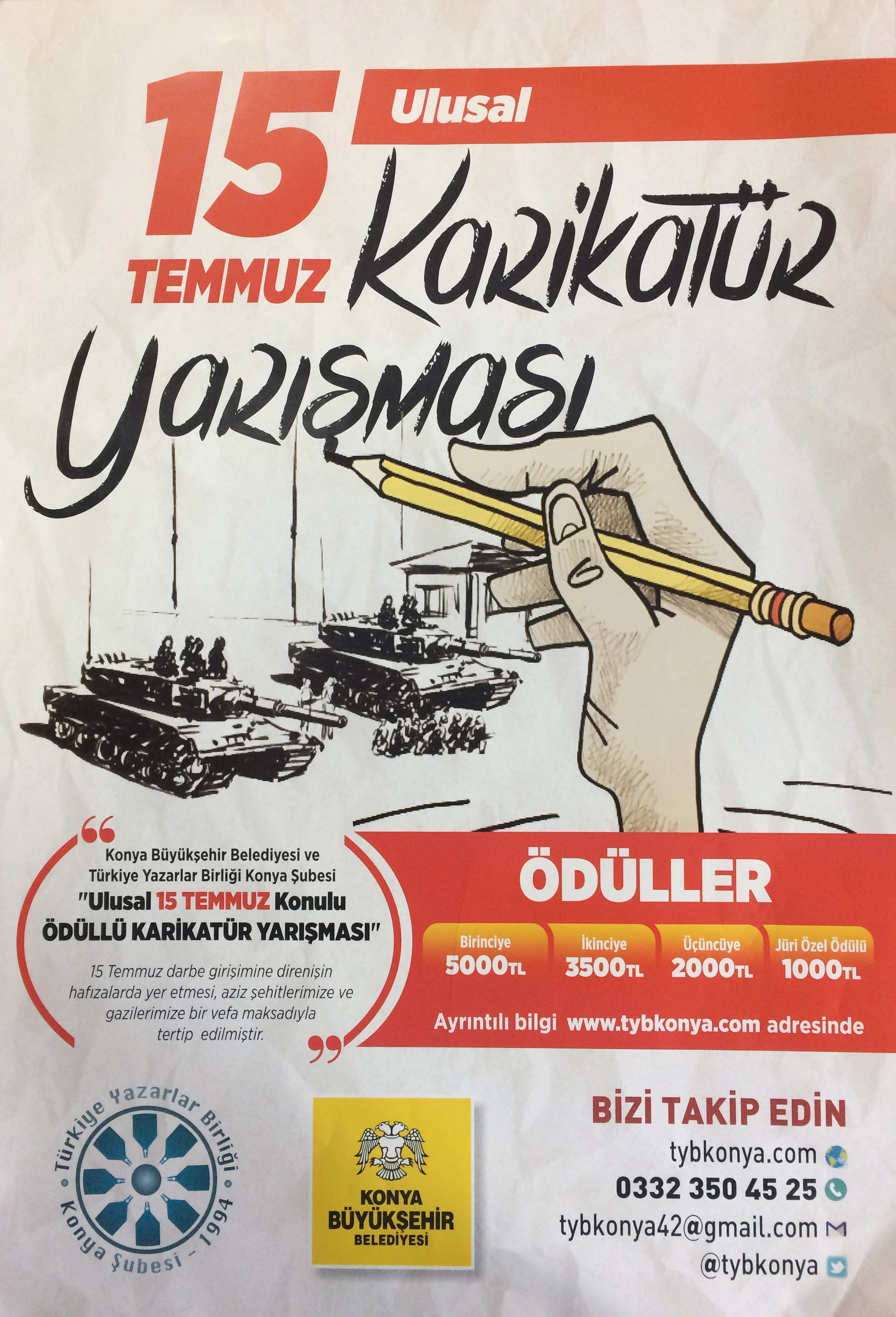 15 Temmuz Konulu Resim Ve Karikatür Yarışması