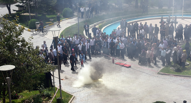 Büyükşehir'de Yangın Tatbikatı