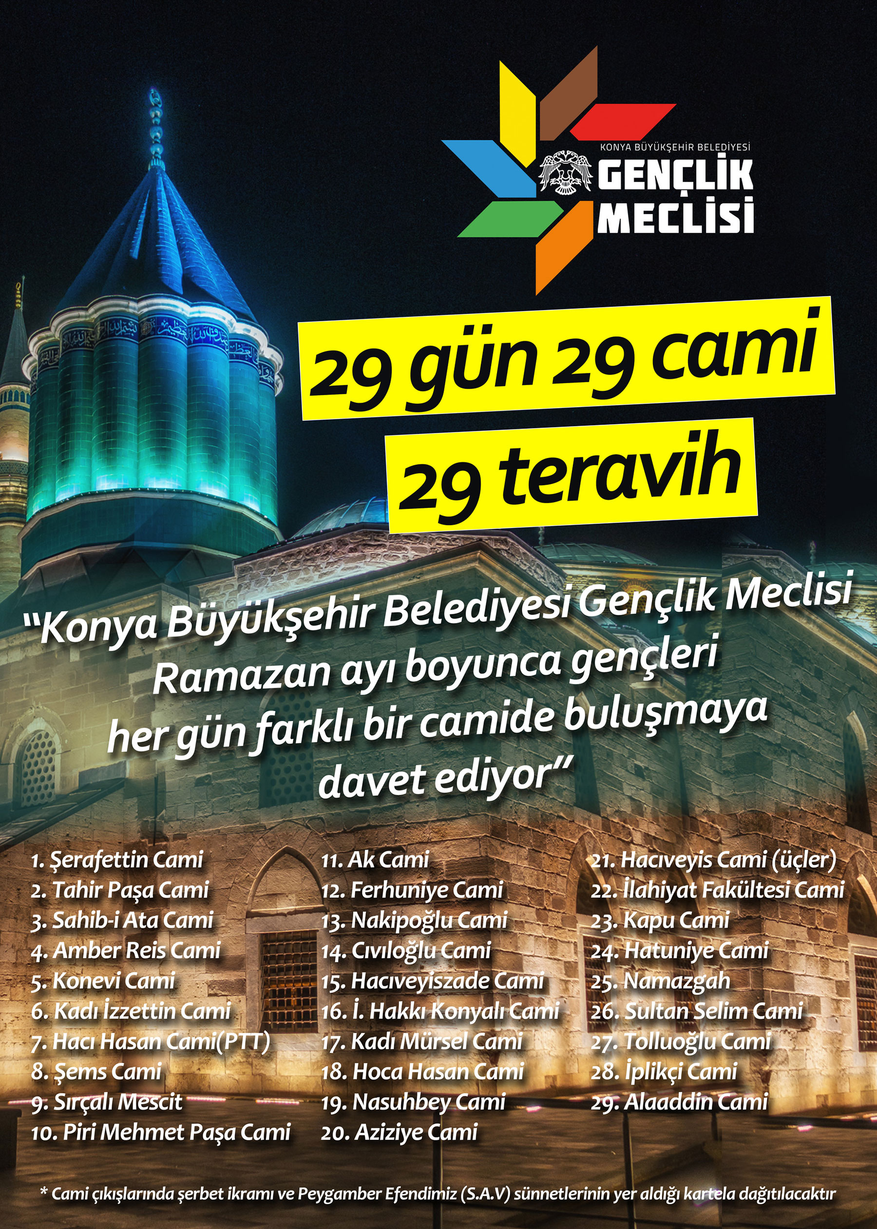 Gençlik Meclisinden '29 Gün, 29 Camii, 29 Teravih' Etkinliği