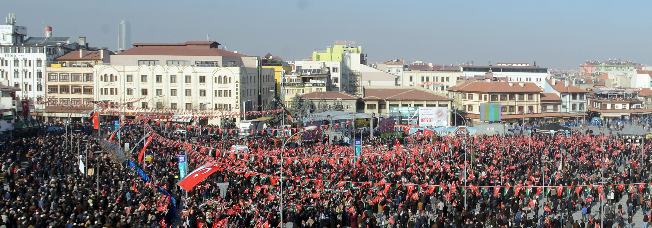 On Binlerce Konyalı 'Davamız Kudüs' Dedi