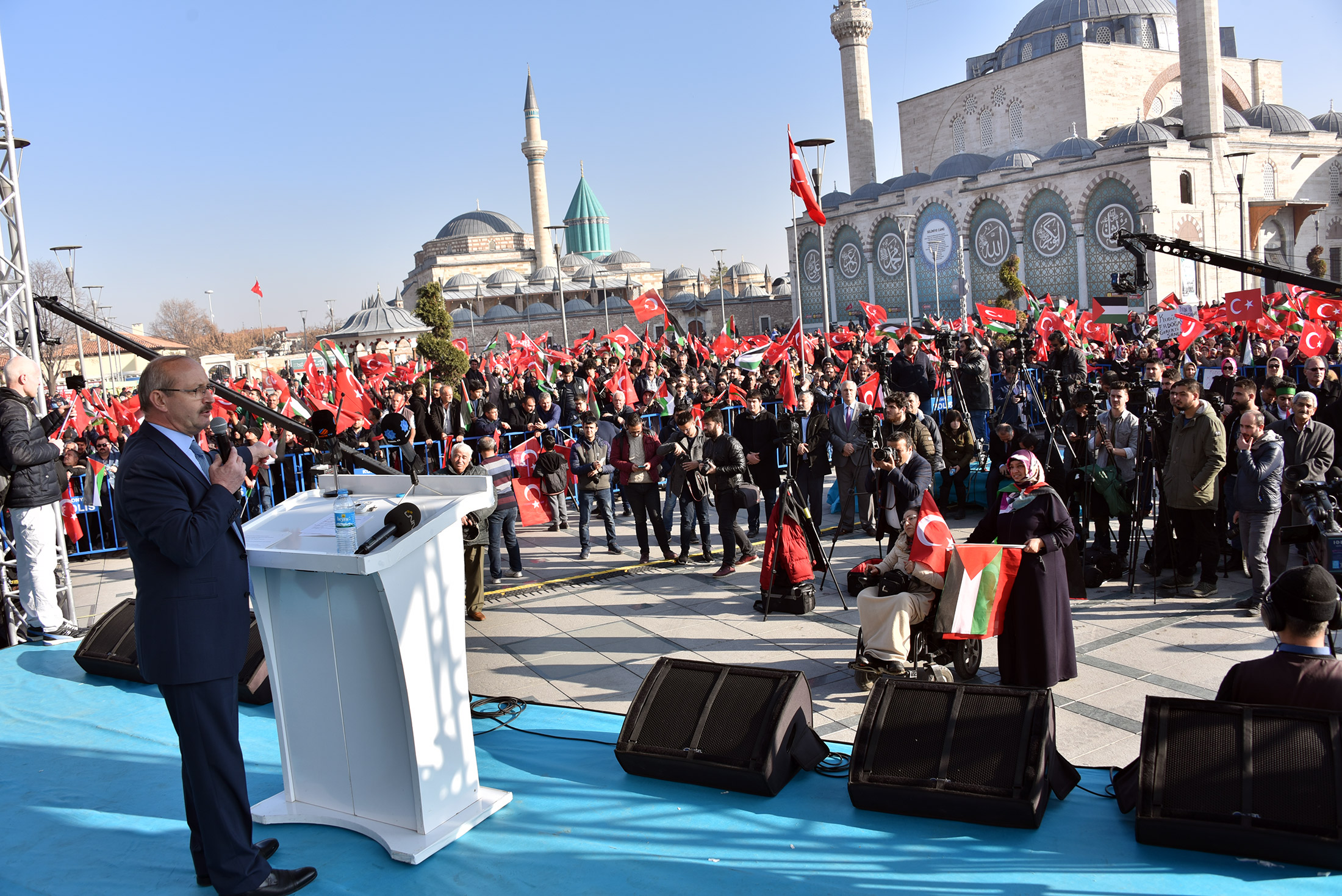 On Binlerce Konyalı 'Davamız Kudüs' Dedi