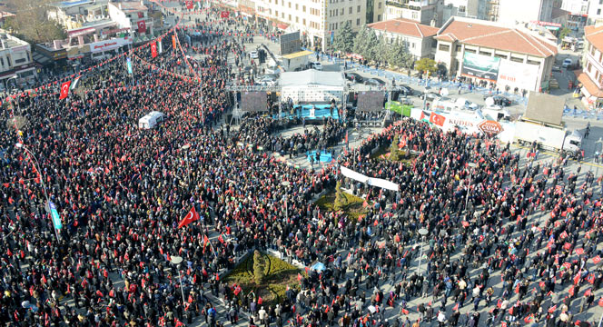 On Binlerce Konyalı 'Davamız Kudüs' Dedi