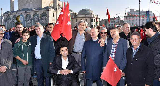 On Binlerce Konyalı 'Davamız Kudüs' Dedi