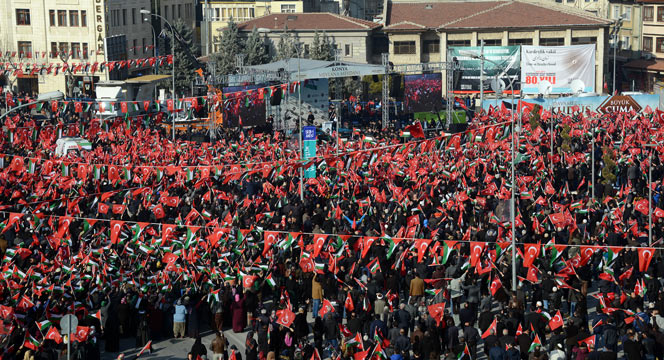 On Binlerce Konyalı 'Davamız Kudüs' Dedi