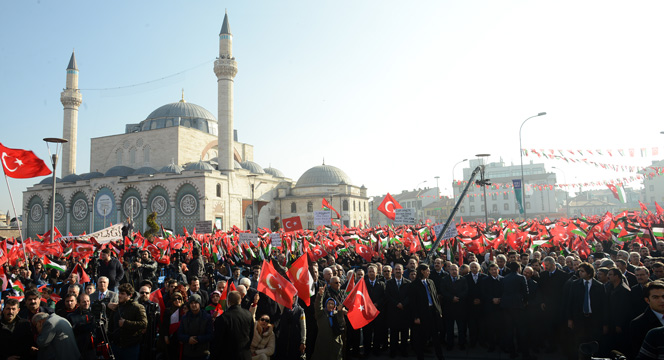 On Binlerce Konyalı 'Davamız Kudüs' Dedi