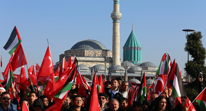 On Binlerce Konyalı 'Davamız Kudüs' Dedi