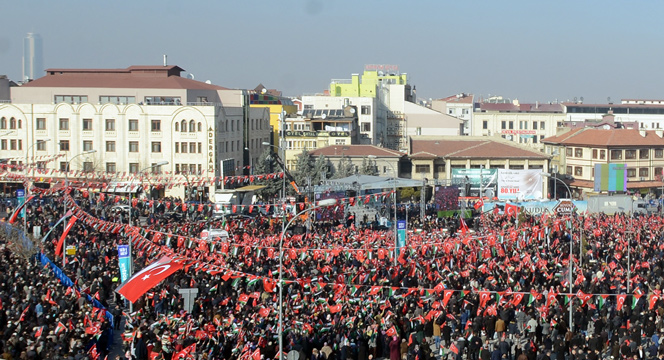 On Binlerce Konyalı 'Davamız Kudüs' Dedi