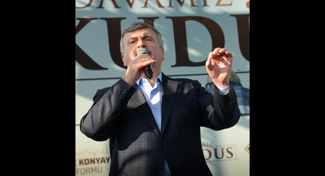 On Binlerce Konyalı 'Davamız Kudüs' Dedi
