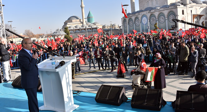 On Binlerce Konyalı 'Davamız Kudüs' Dedi