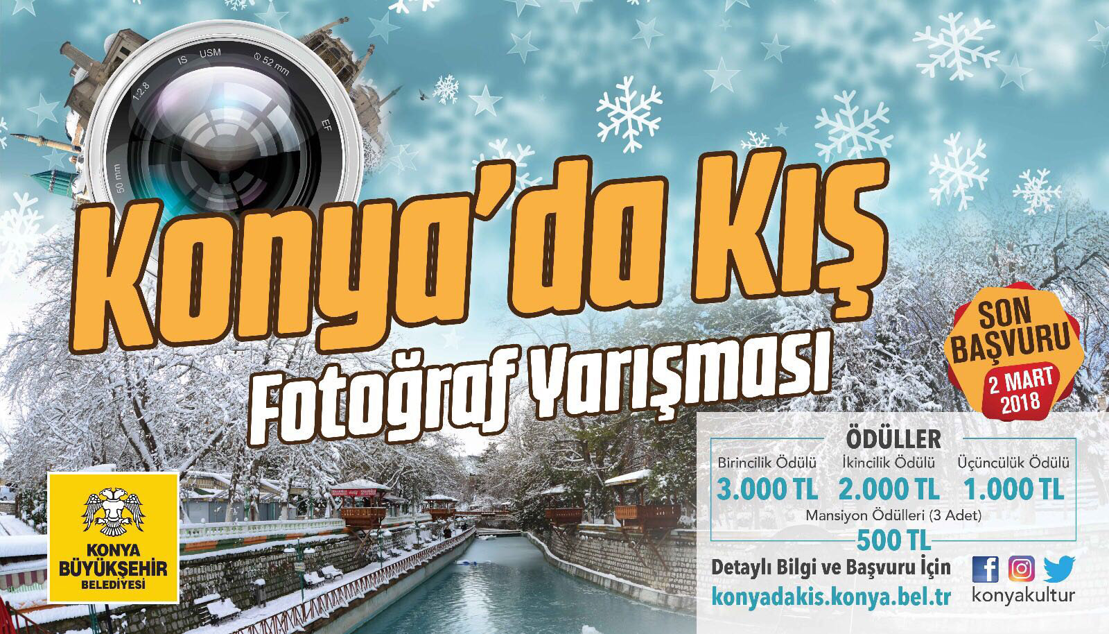 Büyükşehir'den 'Konya'da Kış' Fotoğraf Yarışması