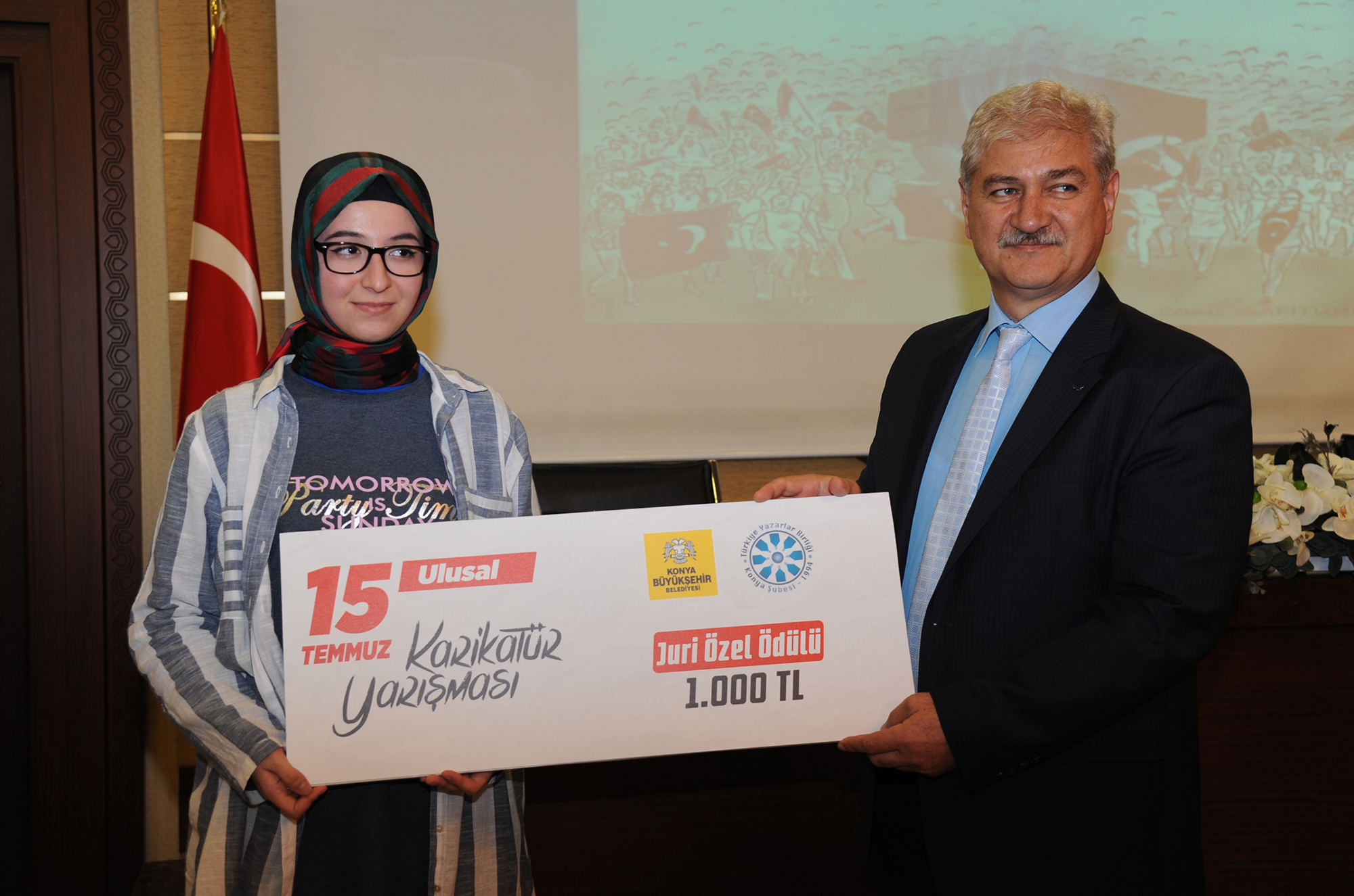 15 Temmuz Konulu Karikatür Yarışmasında Ödüller Verildi