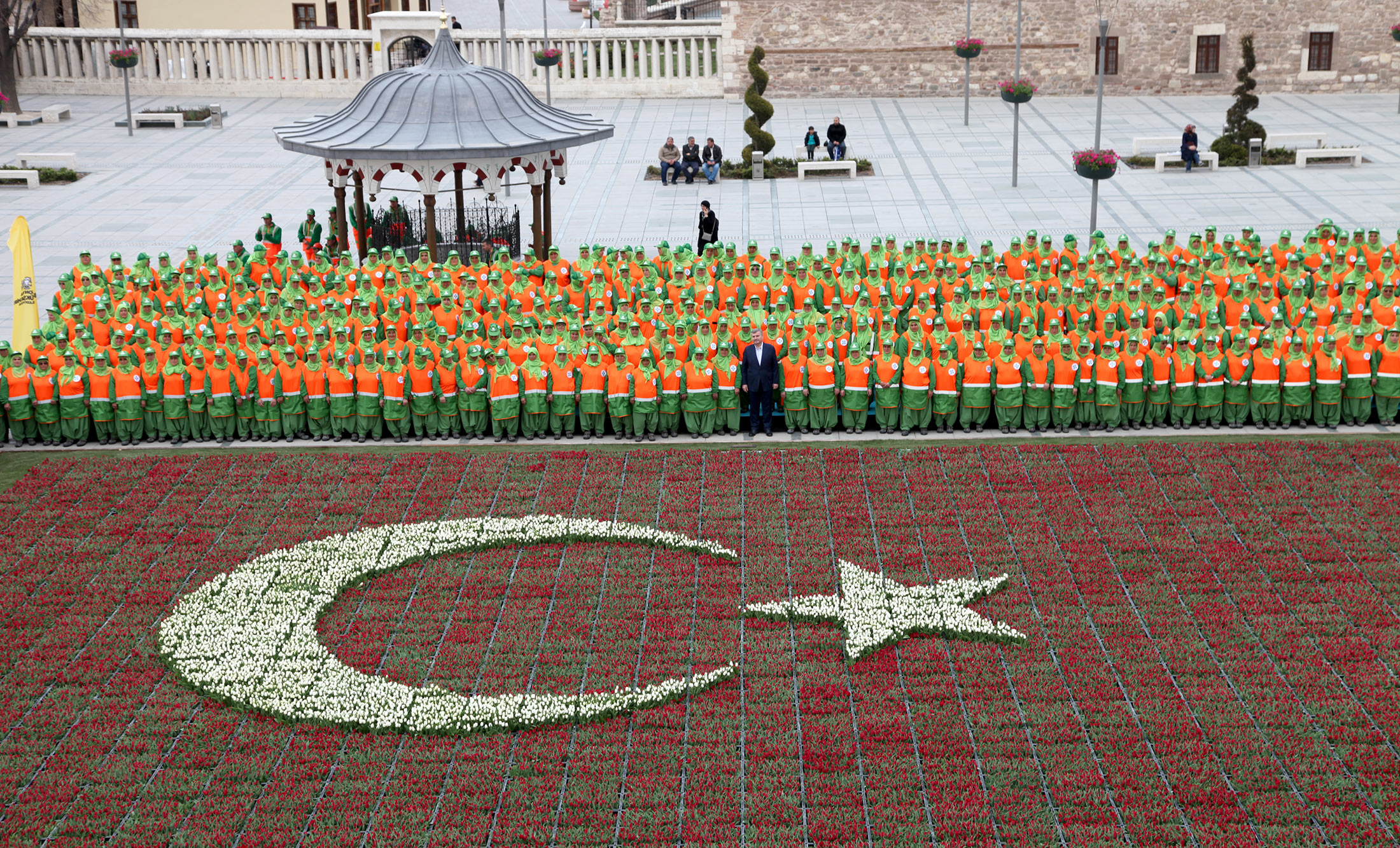 Konya, Cumhurbaşkanı Erdoğan'ı Türk Bayrağı Rekoru İle Karşılıyor