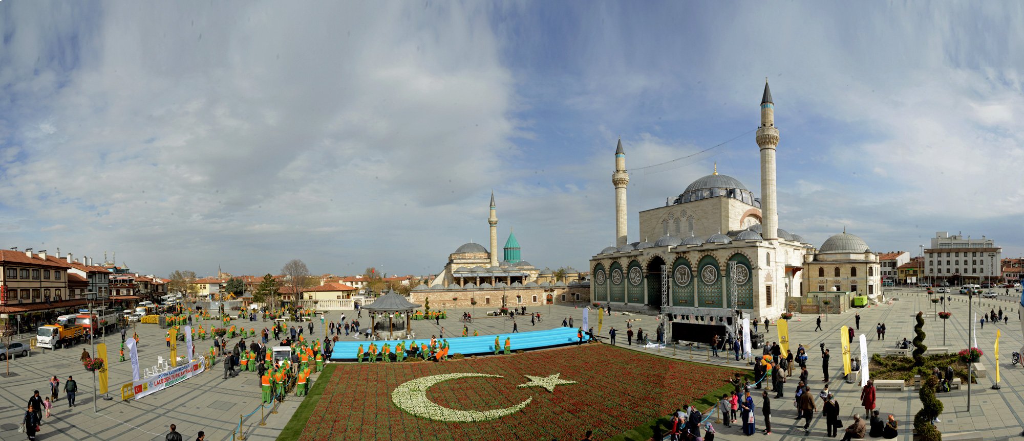 Konya, Cumhurbaşkanı Erdoğan'ı Türk Bayrağı Rekoru İle Karşılıyor