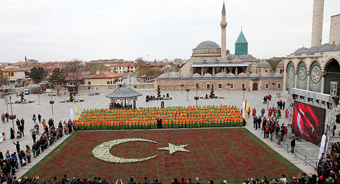 Konya, Cumhurbaşkanı Erdoğan'ı Türk Bayrağı Rekoru İle Karşılıyor