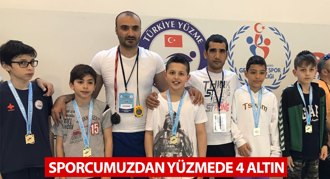 Sporcumuzdan Yüzmede 4 Altın 