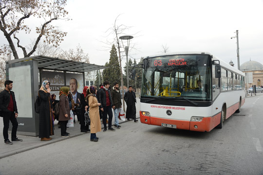 Büyükşehir'den 'Kudüs Filistin'in Başkentidir' Temalı Otobüs Durağı