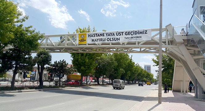İstanbul Yolu Üzeri Yeni Doğumevi Yanındaki Yaya Üst Geçidi Hizmete Girdi
