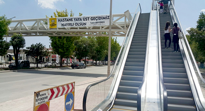 İstanbul Yolu Üzeri Yeni Doğumevi Yanındaki Yaya Üst Geçidi Hizmete Girdi