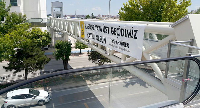 İstanbul Yolu Üzeri Yeni Doğumevi Yanındaki Yaya Üst Geçidi Hizmete Girdi